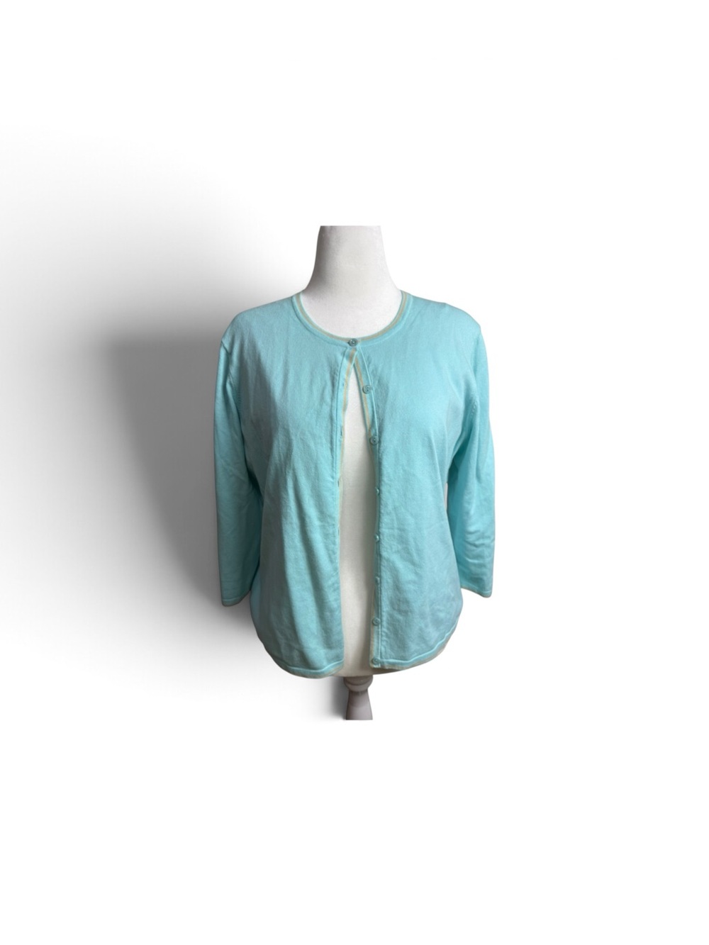 david brooks Light Aqua Button-Front Cardigan size XL
